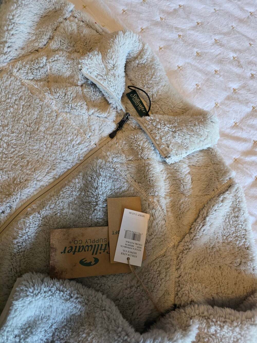 Stillwater Supply Co. Women's Full-Zip Sherpa Fleece Jacket Natural